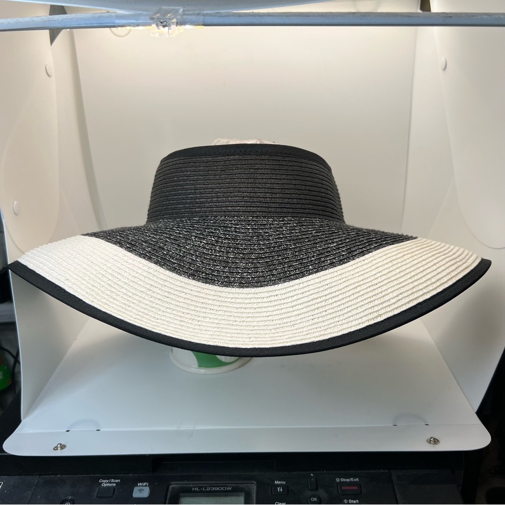 Women's San Diego Hat Company Roll Up Visor with Bow Closure UBV038 Black OS - Picture 3 of 10